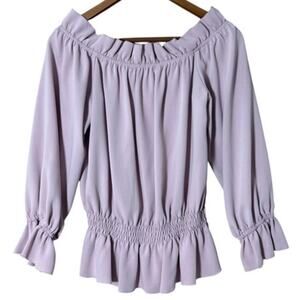 Sugarlips Off Shoulder Blouse Long Sleeve Ruffle Top Size XS